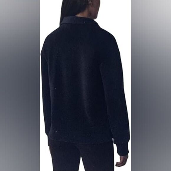 Mondetta Women's Black Corduroy Fleece Pullover - Picture 2 of 3